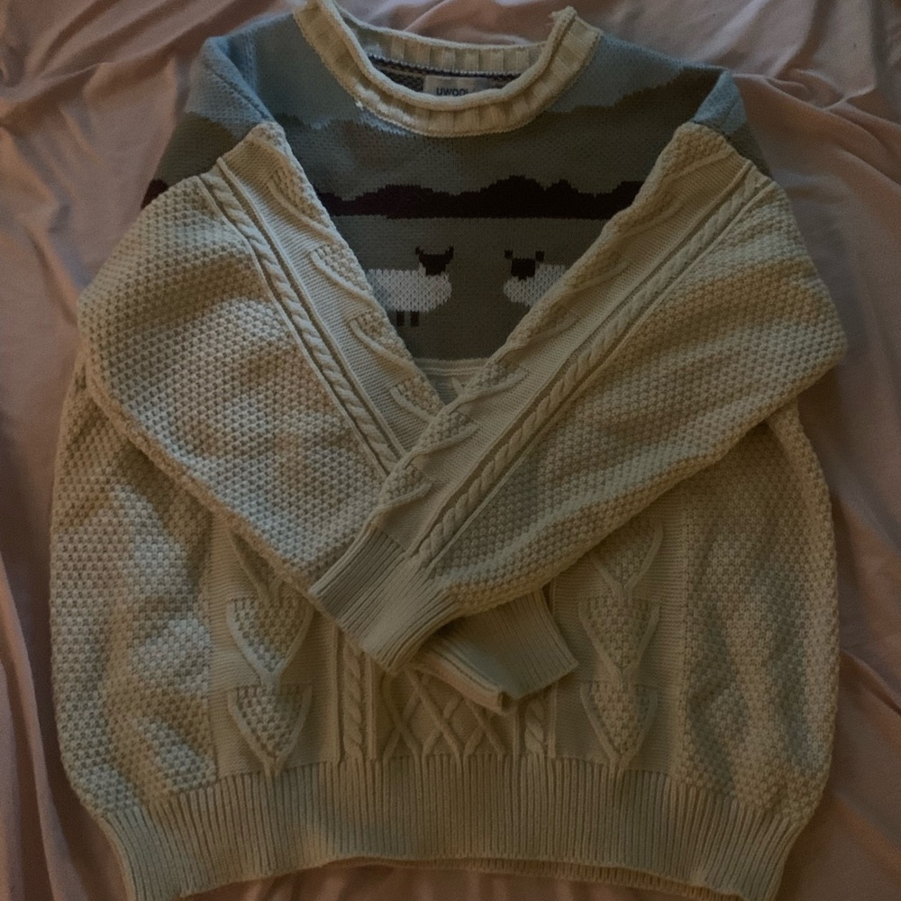 sheep sweater, mens, XL